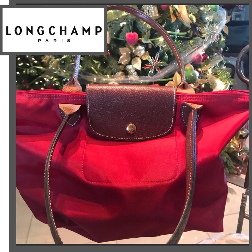 Longchamp Le Pliage Small Handbag NWOT RED